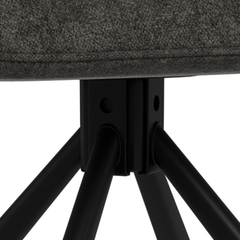 Jedálenská stolička GRAHAM tmavosivá/čierna 8