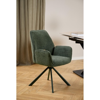 Jedálenská stolička GRAHAM zelená/čierna 1