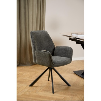 Jedálenská stolička GRAHAM tmavosivá/čierna 1