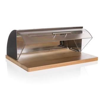 Nádoba na chlieb GRANDE III nehrdzavejúca oceľ/plast/drevo 2