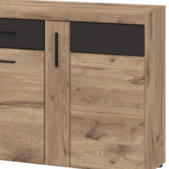 Komoda GRANO 3D1Z dub viking/sivá 2