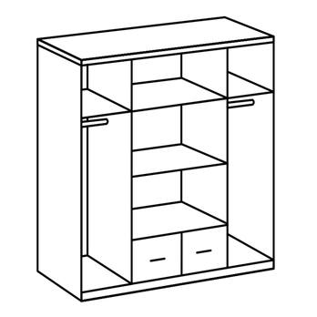 Šatníková skriňa GRAYSON 1 dub doskový/grafit 2