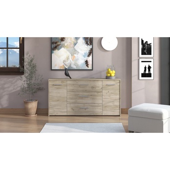 Komoda GREGORIA 4 dub sivý 1