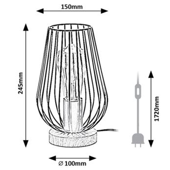 Stolná lampa GREMIO čierna/piesková 2