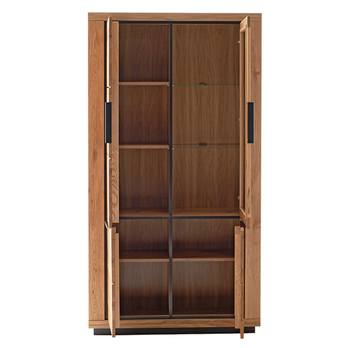 Vitrína GRENO II divoký dub/čierna 2