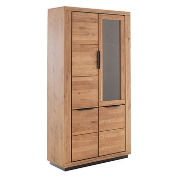 Vitrína GRENO II divoký dub/čierna 3