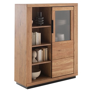 Skrinka GRENO II divoký dub/čierna 2