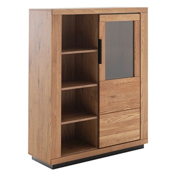 Skrinka GRENO II divoký dub/čierna 4