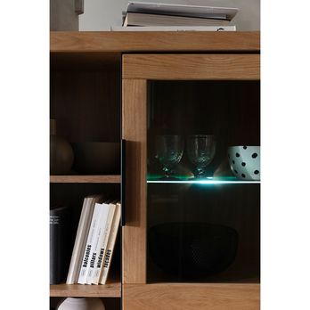 Skrinka GRENO II divoký dub/čierna 10