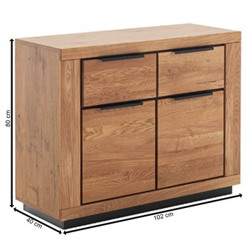 Komoda GRENO IV divoký dub/čierna 4