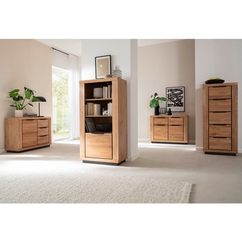 Regál GRENO divoký dub/čierna 1