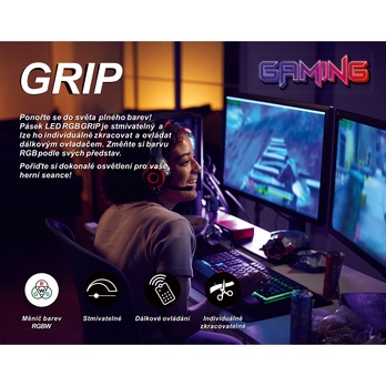 LED RGB pásik GRIP čierna 12