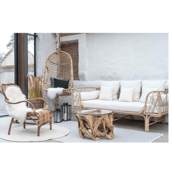 Konferenčný stolík  GROND teak/sklo 1