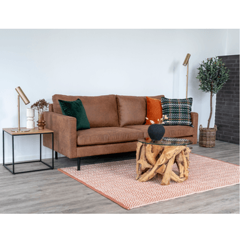 Konferenčný stolík  GROND teak/sklo 3
