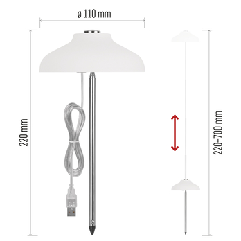 Pestovateľská lampa GROW Z7901 biela 8