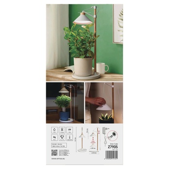 Pestovateľská lampa GROW Z7905 biela/prírodná 9
