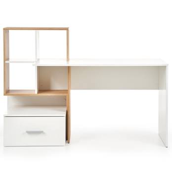 Písací stôl GRUSSU dub zlatý/biela 3