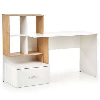 Písací stôl GRUSSU dub zlatý/biela 4