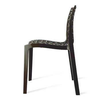 Jedálenská stolička GRUVYER antracitová 1