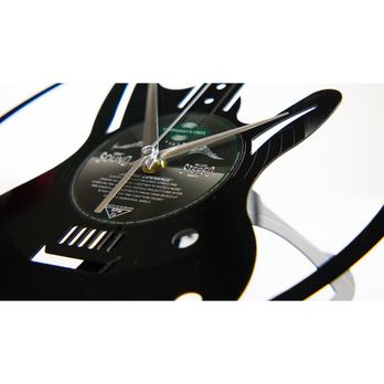 Vinylové nástenné hodiny GUITAR čierna, ⌀ 30 cm 1
