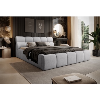 Posteľ s roštom GULIA 1 strieborná, 140x200 cm 1