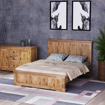 Posteľ s roštom GURUNU mango, 160x200 cm 1