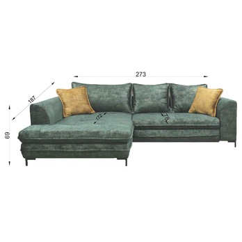 Sedacia súprava GUSTO pravá, zelená 7