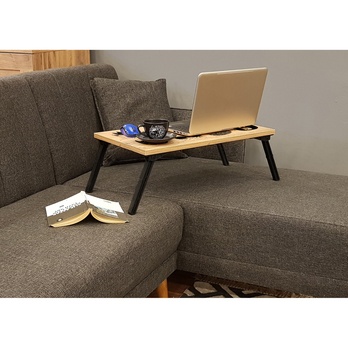 Stolík na notebook GUSTO borovica atlantic/čierna 4