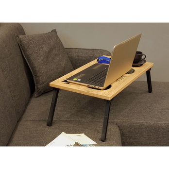 Stolík na notebook GUSTO borovica atlantic/čierna 5