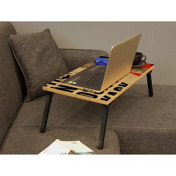 Stolík na notebook GUSTO borovica/čierna 4