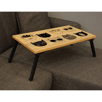 Stolík na notebook GUSTO borovica atlantic/čierna 1