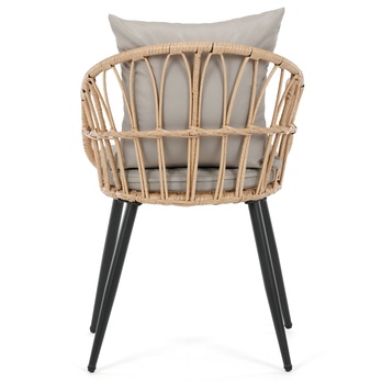 Záhradná stolička HAFRAN čierna/prírodná 7