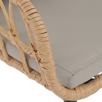 Záhradná stolička HAFRAN čierna/prírodná 11