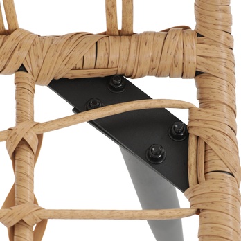 Záhradná stolička HAFRAN čierna/prírodná 12