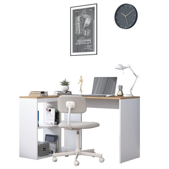 Písací stôl HALL dub/biela 7