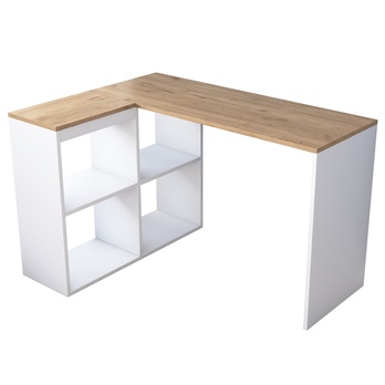 Písací stôl HALL dub/biela 8