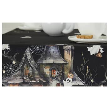 Behúň na stôl HALLOWEENSKY DOM čierna, 37x140 cm 1
