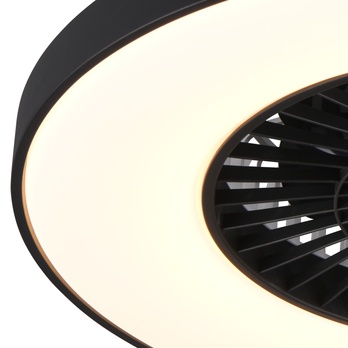 Stropné LED svietidlo s ventilátorom HALMSTAD čierna/biela 2