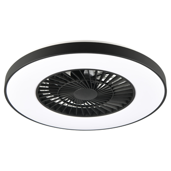 Stropné LED svietidlo s ventilátorom HALMSTAD čierna/biela 4