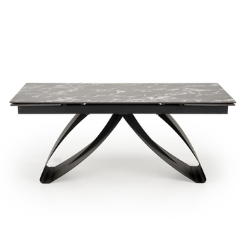 Jedálenský stôl HALORAU čierny mramor/čierna 4