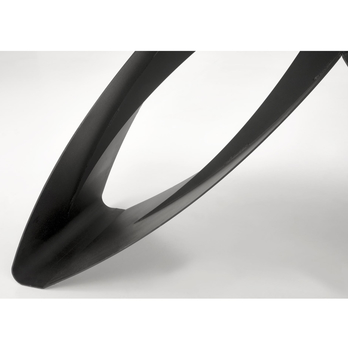 Jedálenský stôl HALORAU čierny mramor/čierna 10