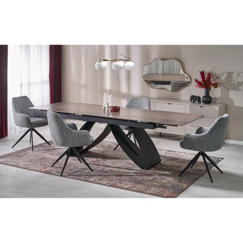 Jedálenský stôl HALORAU orech/čierna 1