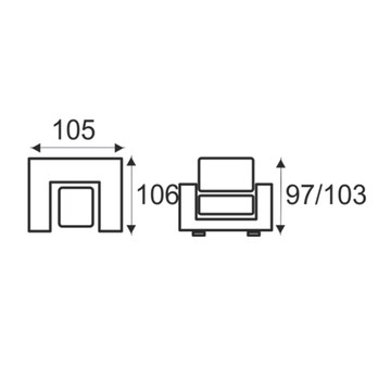 Kreslo HAMILTON hnedosivá 5