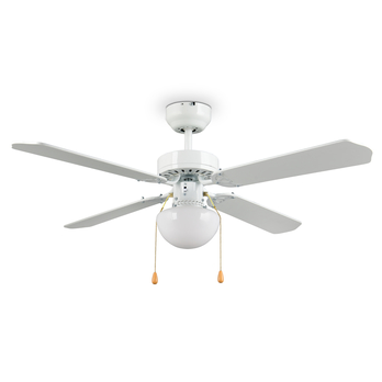 Stropné svietidlo s ventilátorom HAMMERFEST biela/prírodná 2