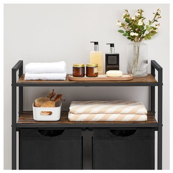 Kôš na bielizeň HAMPER 7 čierna/hnedá 3