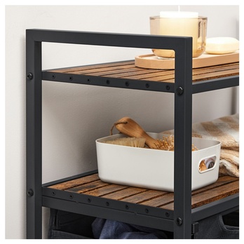 Kôš na bielizeň HAMPER 7 čierna/hnedá 4