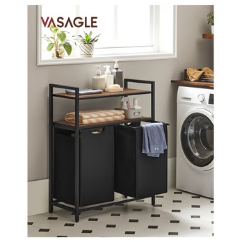 Kôš na bielizeň HAMPER 7 čierna/hnedá 5