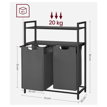 Kôš na bielizeň HAMPER 7 tmavosivá 5