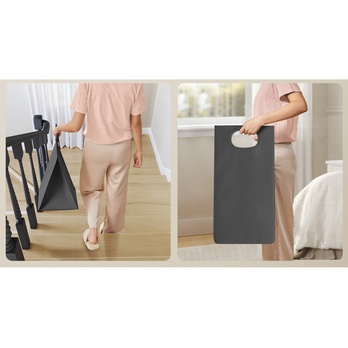 Kôš na bielizeň HAMPER sivá/svetlohnedá 2