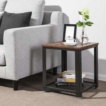 Prístavný stolík HANKO čierna/prírodná 1